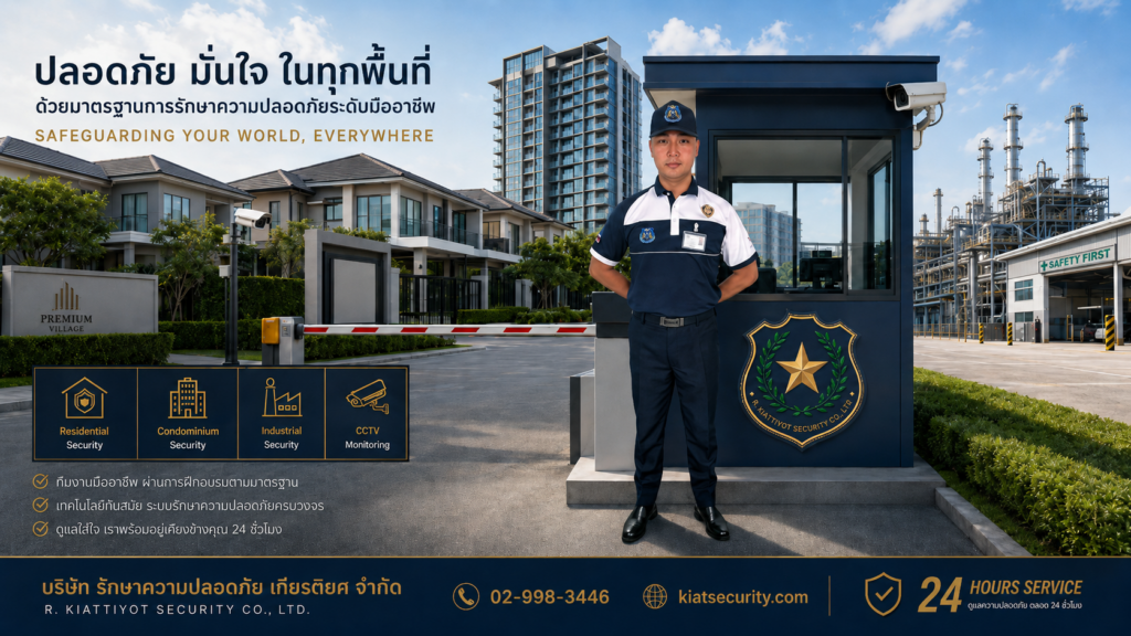 บริการรักษาความปลอดภัยครบวงจร โดยบริษัท รปภ ร.เกียรติยศ