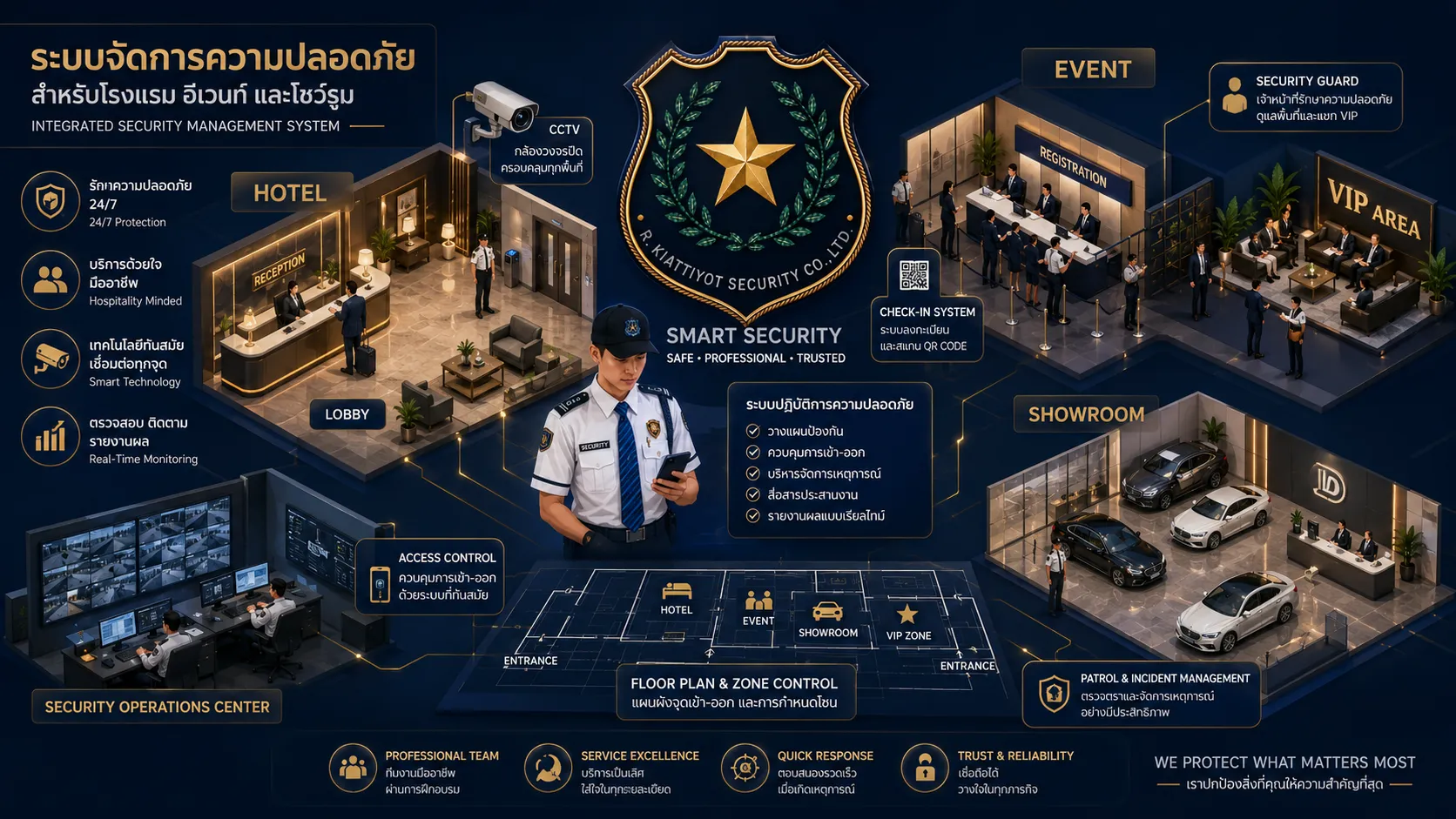 ระบบจัดการความปลอดภัยสำหรับโรงแรม อีเวนท์ และโชว์รูม