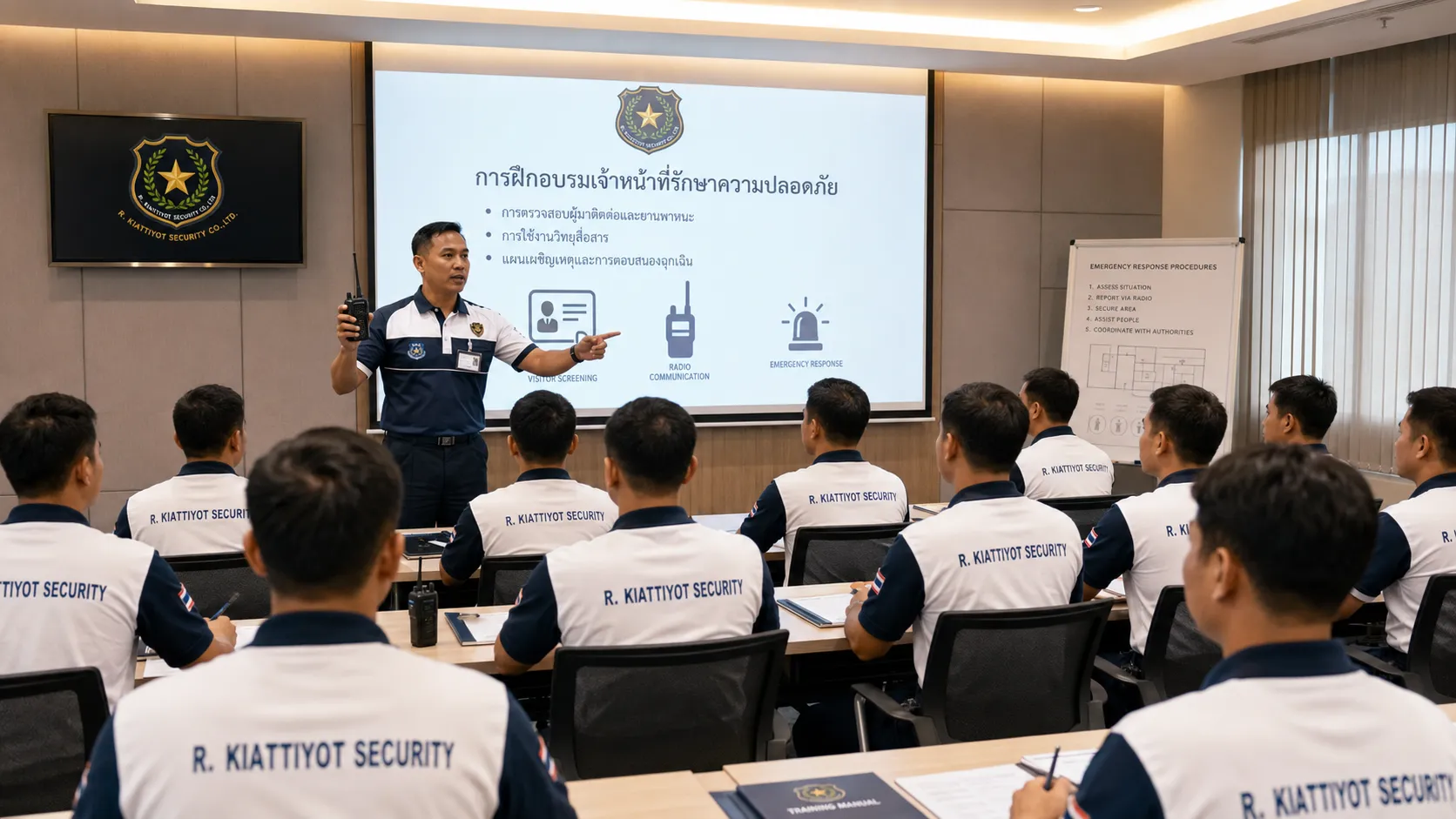 การฝึกอบรมพนักงานรักษาความปลอดภัยสำหรับงานคอนโดและอาคารชุด